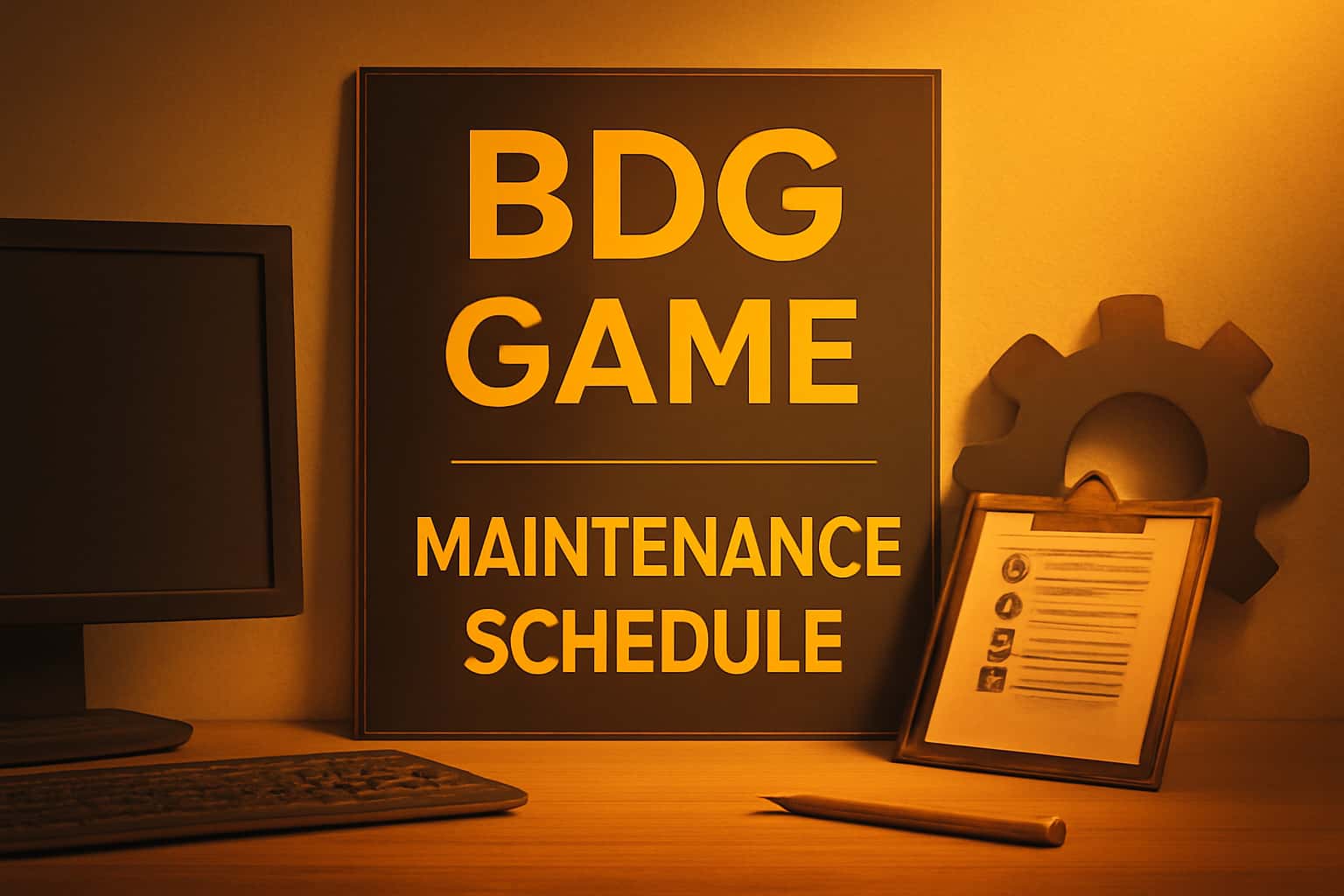 An image illustrating the BDG Game Maintenance Schedule process.