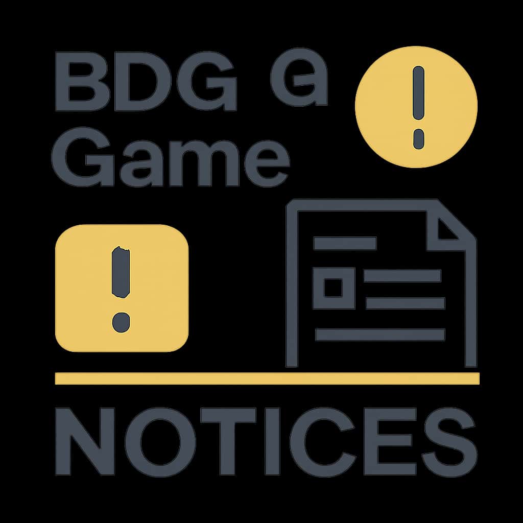 An illustration related to BDG Game Notices.