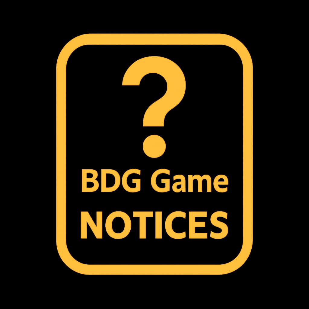 A badge representing BDG Game Notices.