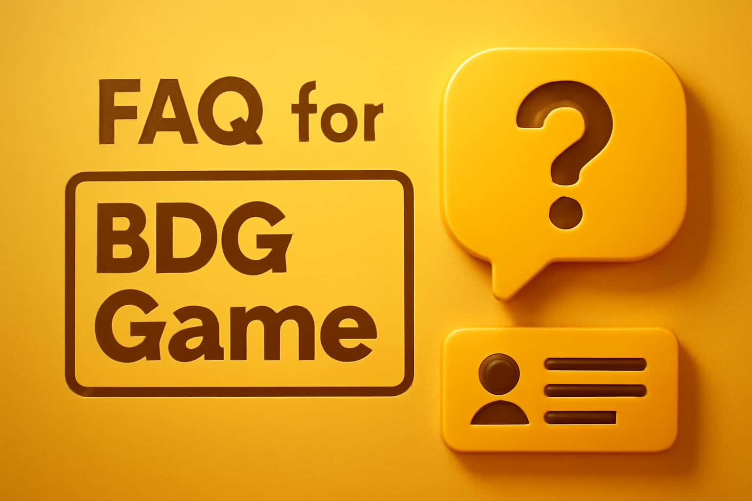 Informational image depicting FAQ about BDG Game