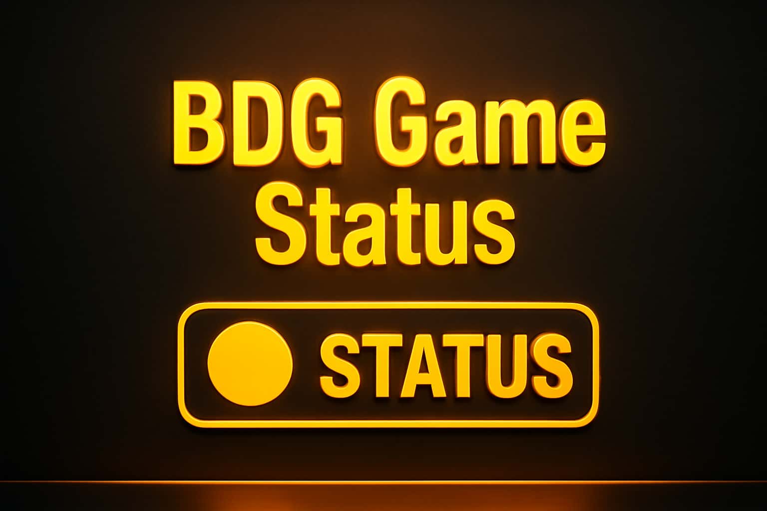 Informational graphic depicting BDG Game Status with highlighted text.