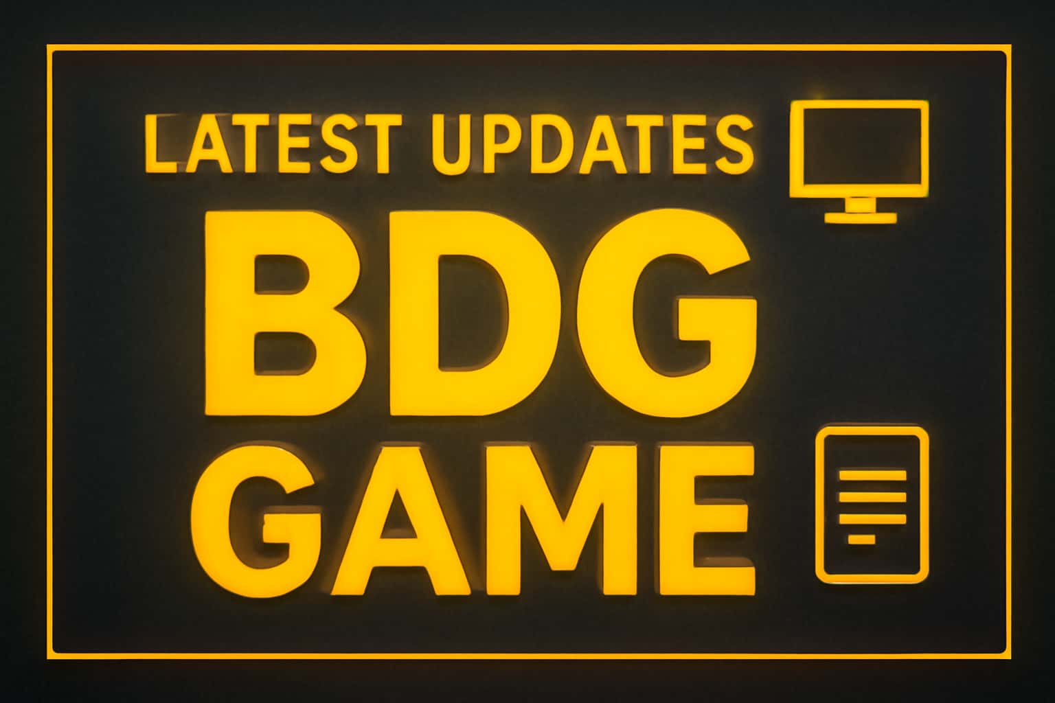 Informational scene about BDG Game with server status indicators and codes.