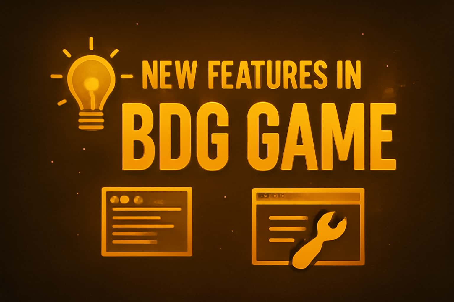 An informative visual showcasing new features in BDG Game with a futuristic theme.