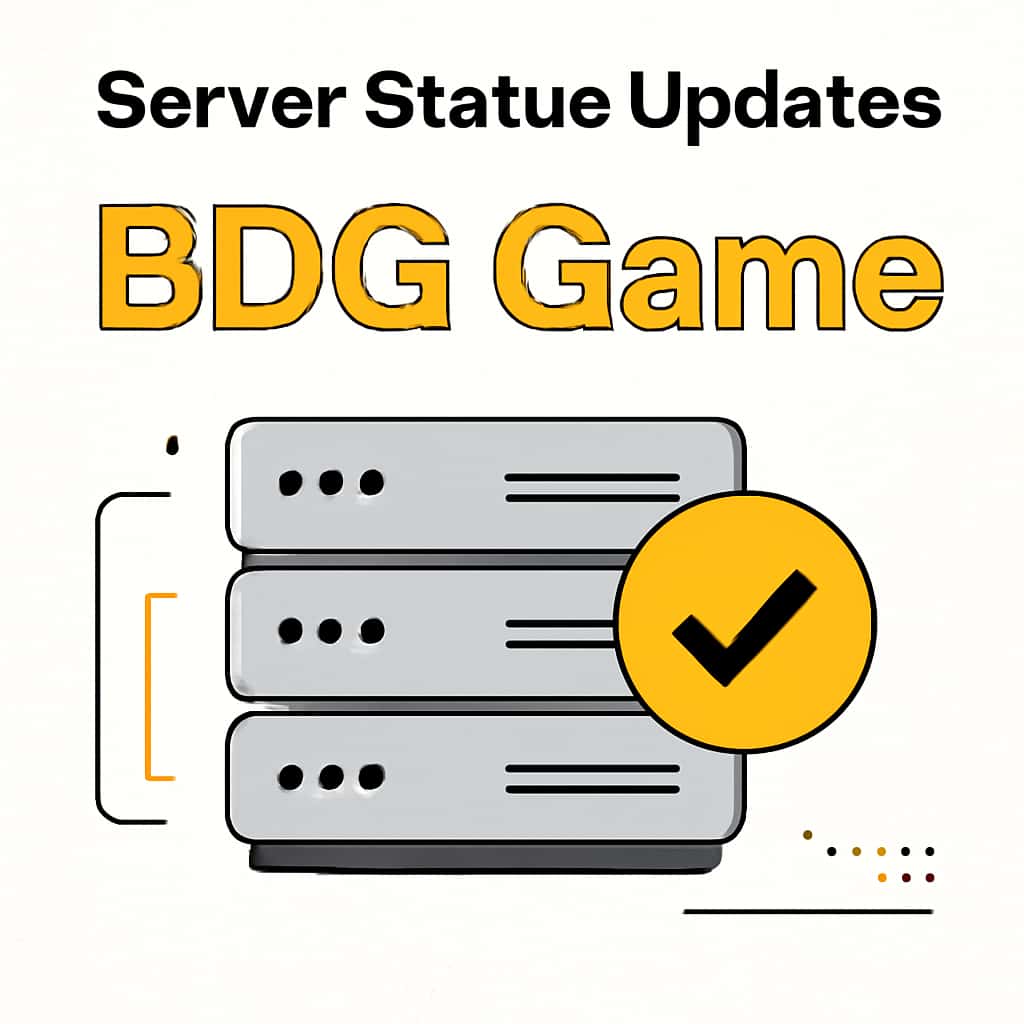 Illustration of server status updates for BDG Game.