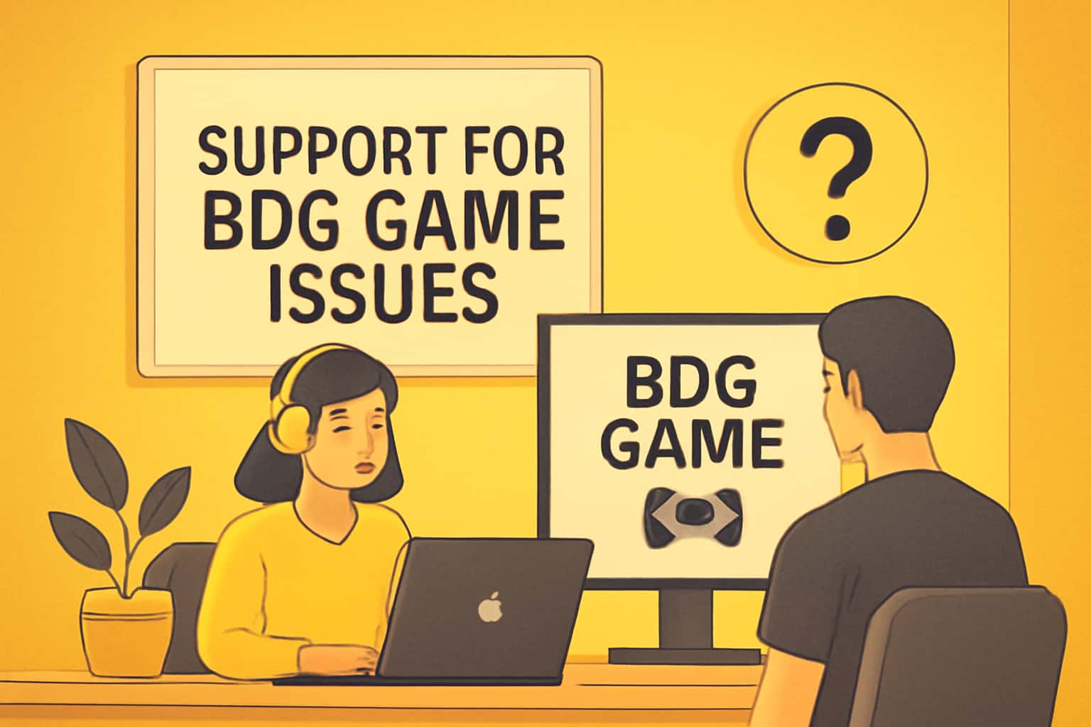 Informational scene for BDG Game support.