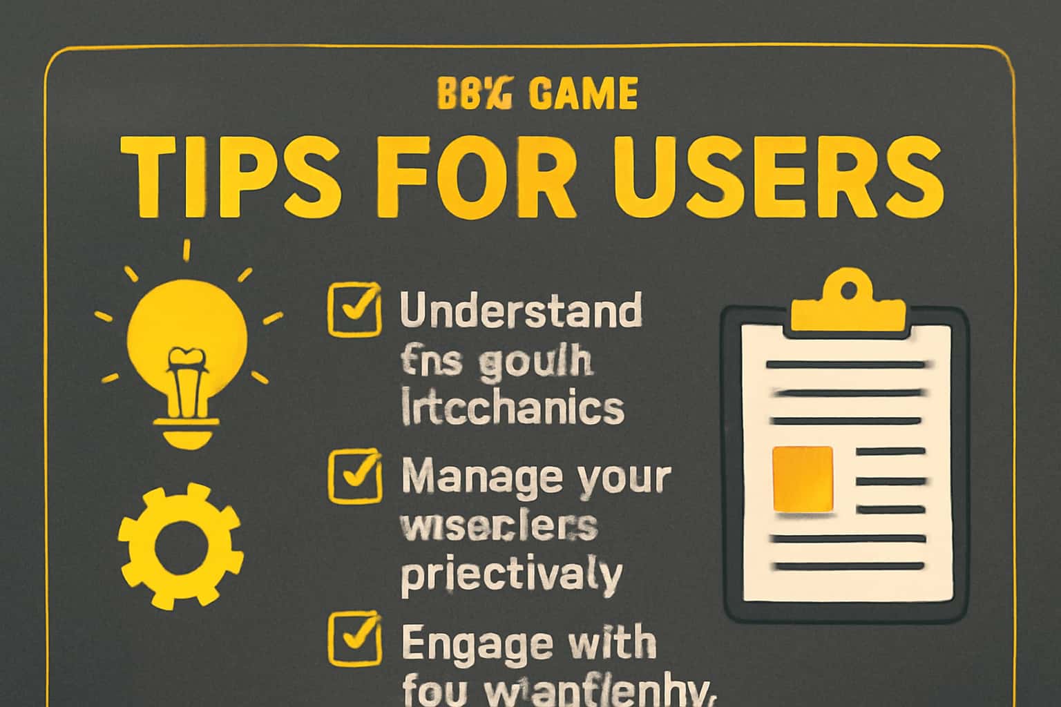 An informational graphic on tips for BDG Game users.